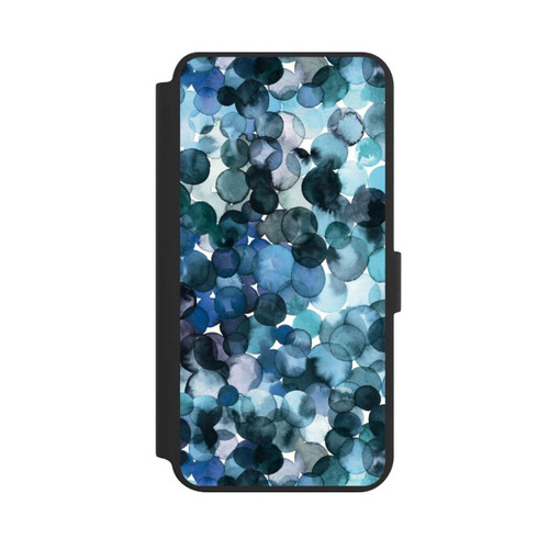 Samsung Galaxy S24+ NIVOflip Watercolor Dots Blue Pattern