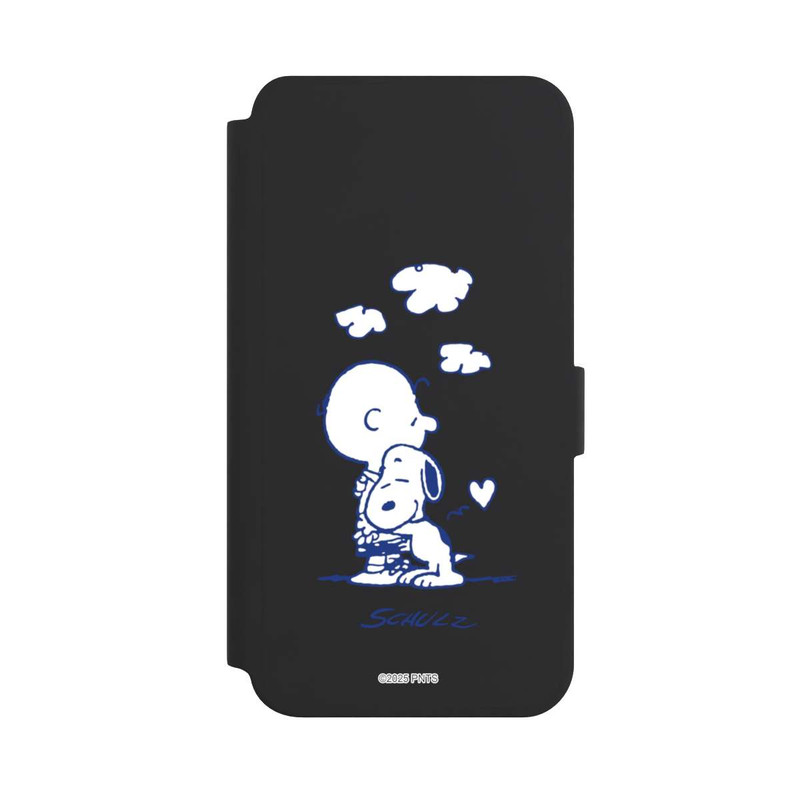 Galaxy S24 + NIVOflip Peanuts Charlie Brown Snoopy Hug Transparent