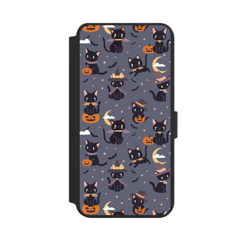 Samsung Galaxy S24+ NIVOflip Cute Halloween Witch Cats and Pumpkins