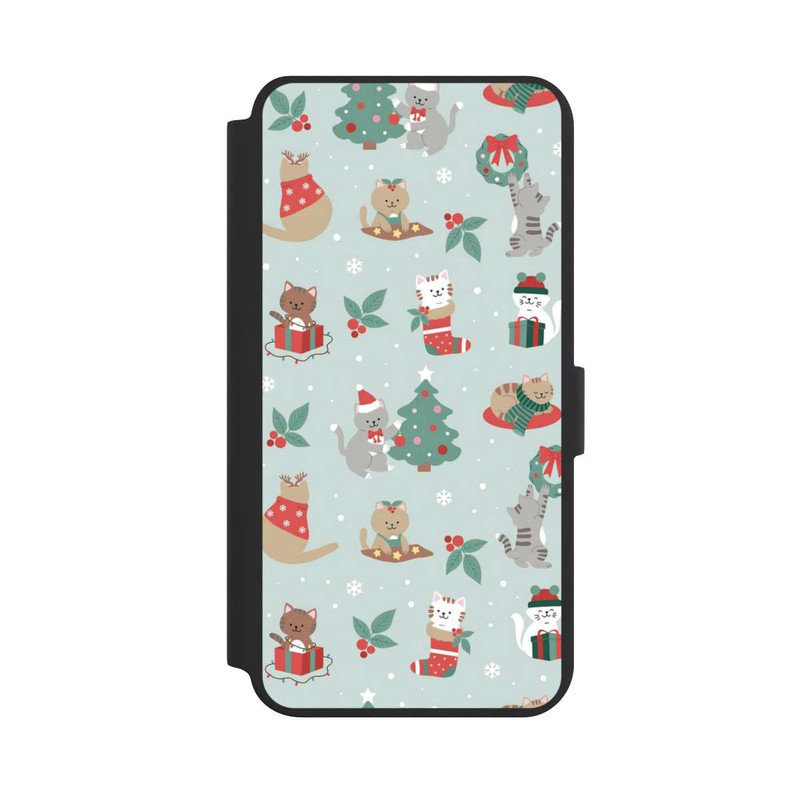 Galaxy S24 + NIVOflip Chats Festifs dans un Payage d'Hivernal