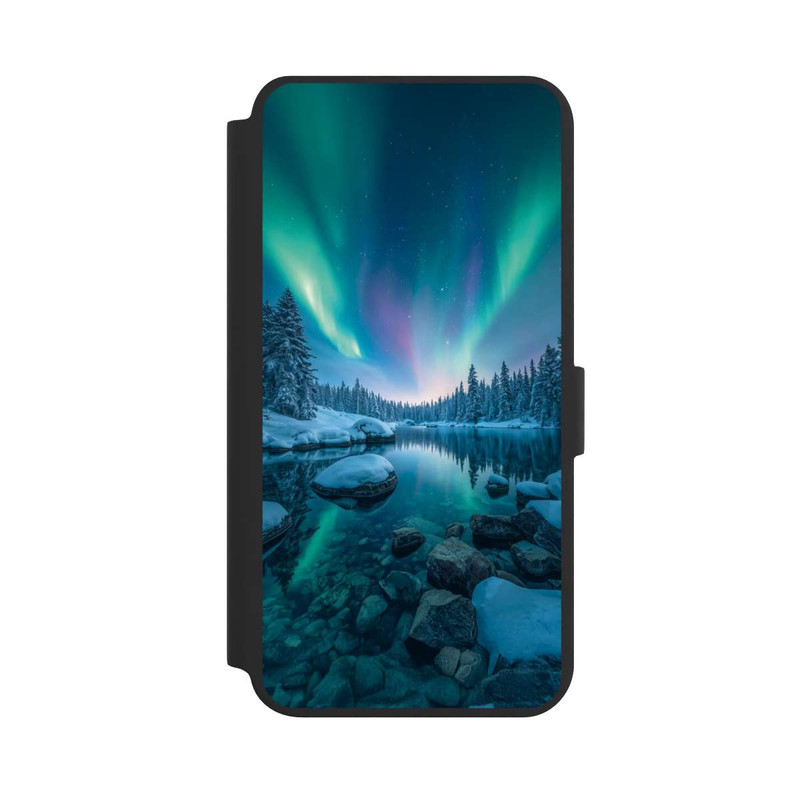 Galaxy S24 + NIVOflip Nordlichter Glühen mit KI