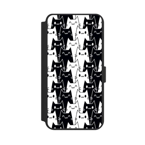 Samsung Galaxy S24+ NIVOflip Papier Peint Chat Noir Blanc