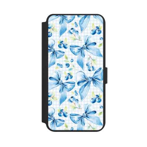 Samsung Galaxy S24+ NIVOflip Nœuds bleus et myrtilles avec IA
