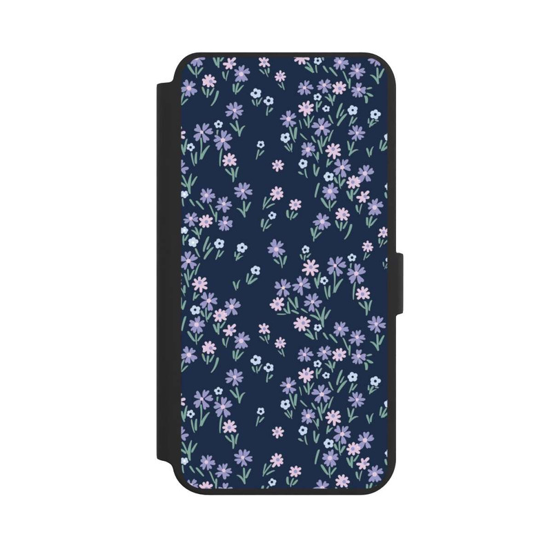 Galaxy S24 + NIVOflip Thème Floral Bleu Foncé