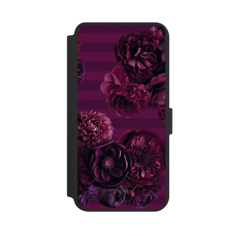 Galaxy S24 + NIVOflip Majestic Baroque Blossom Dream Burgundy Pink with AI