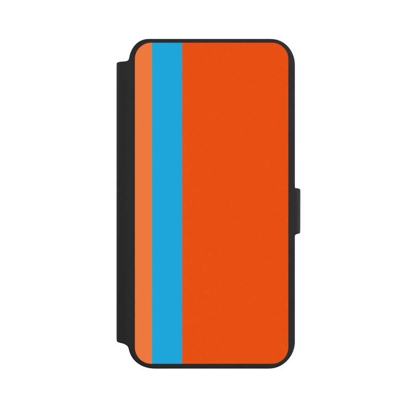 Galaxy S24 + NIVOflip Rayures Orange Bleu