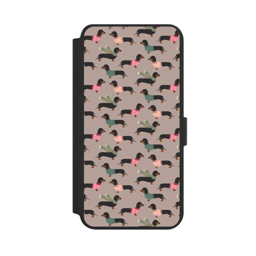 Samsung Galaxy S24+ NIVOflip Dackel Muster Winter