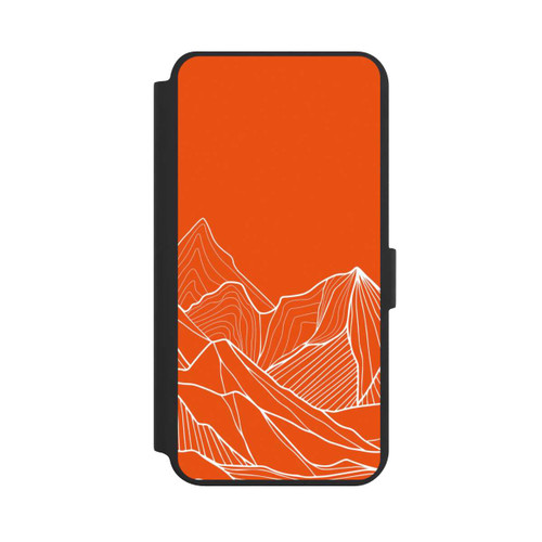 Samsung Galaxy S24+ NIVOflip Höhenlinien Berg Orange