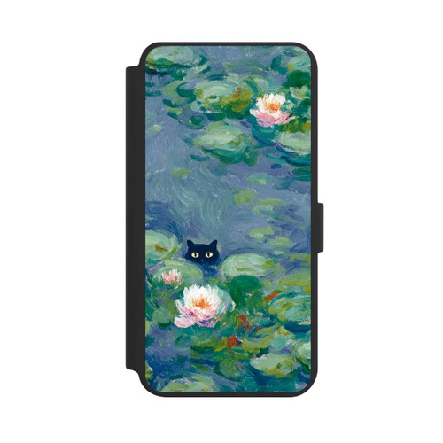 Samsung Galaxy S24+ NIVOflip Katze im Teich Monet Gemälde Impressionismus