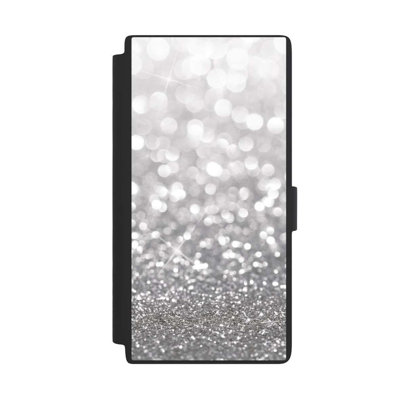 Galaxy S24 Ultra NIVOflip Pluie de Paillettes Argentées Look