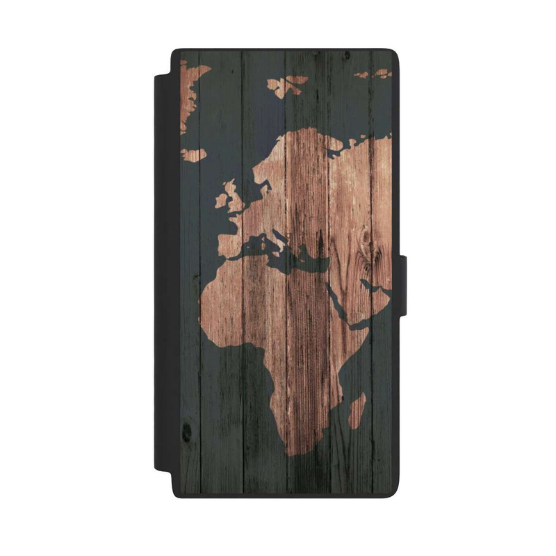 Galaxy S24 Ultra NIVOflip Wooden World Map