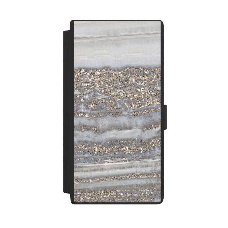 Galaxy S24 Ultra NIVOflip White Glitter Marble Look