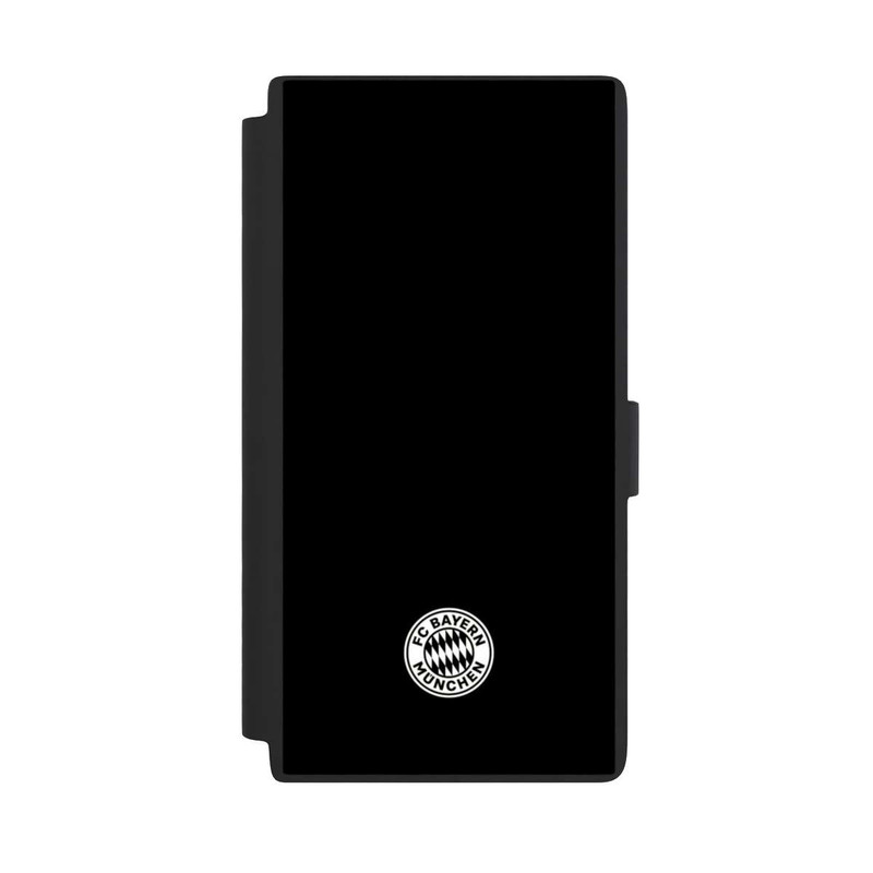 Galaxy S24 Ultra NIVOflip Logo FCB Classique Petit - Blanc sur Fond Noir