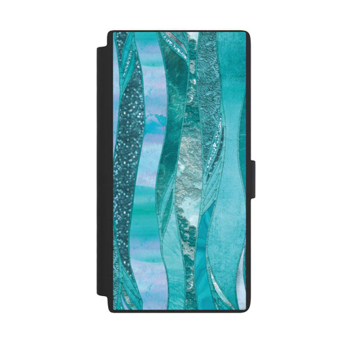 Samsung Galaxy S24 Ultra NIVOflip glamouröser Glitzerlook blau