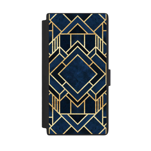 Samsung Galaxy S24 Ultra NIVOflip Impression Art Déco Bleu Or