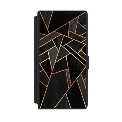Samsung Galaxy S24 Ultra NIVOflip Schwarze Nacht Gold Druck