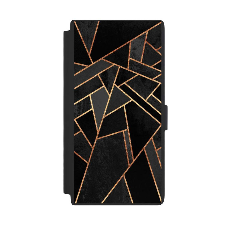 Galaxy S24 Ultra NIVOflip Schwarze Nacht Gold Druck
