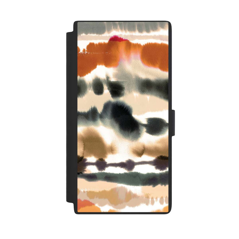 Galaxy S24 Ultra NIVOflip Weiche nautische Aquarelllinien Orange