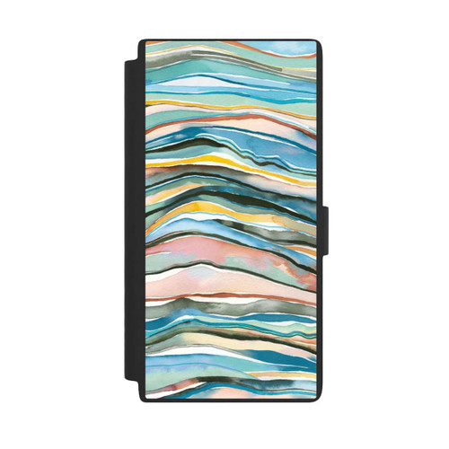 Samsung Galaxy S24 Ultra NIVOflip Achatschichten Aquarellblau