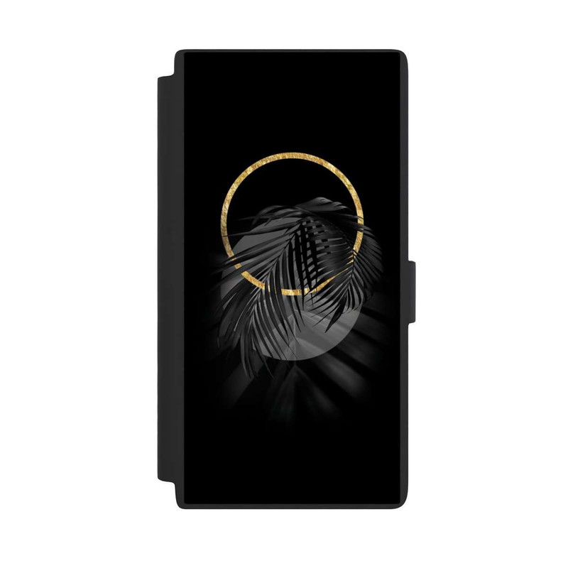 Galaxy S24 Ultra NIVOflip tropische Blätter schwarz