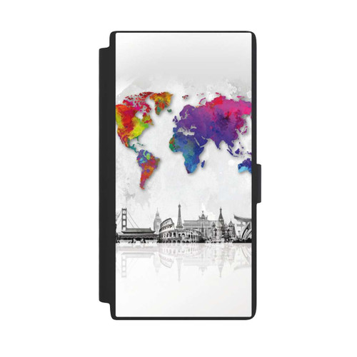 Samsung Galaxy S24 Ultra NIVOflip Weltkarte mit Skyline