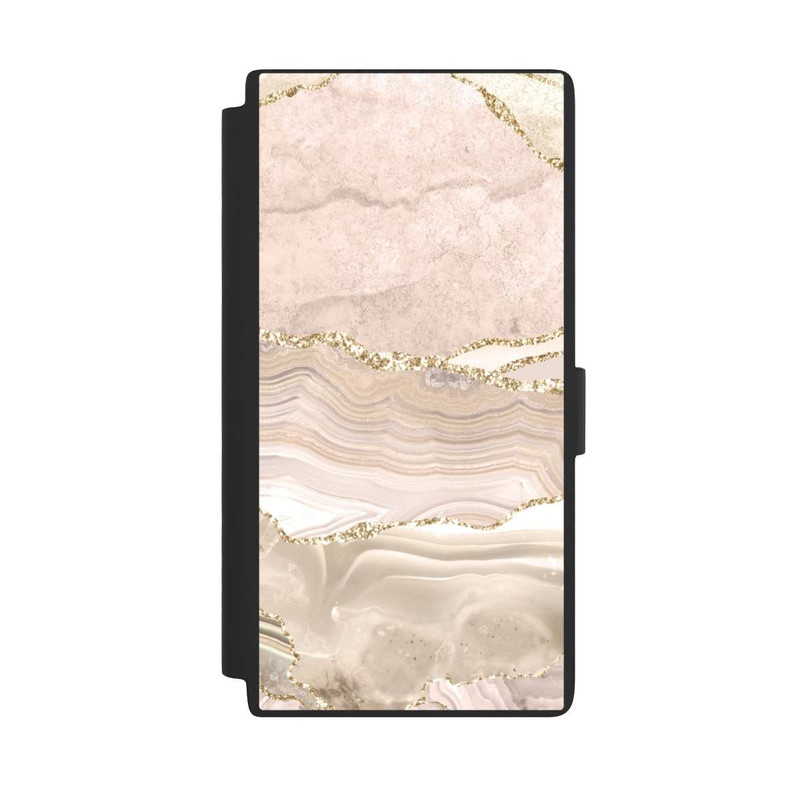 Galaxy S24 Ultra NIVOflip Marmor rosa-goldene Streifen