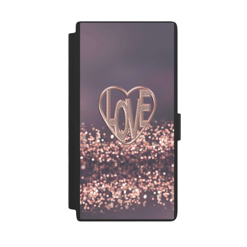 Samsung Galaxy S24 Ultra NIVOflip LOVE Glitzerrosa