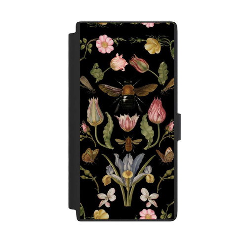 Samsung Galaxy S24 Ultra NIVOflip Wildblumen und Biene Schwarz