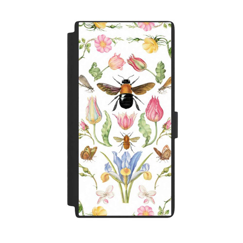 Samsung Galaxy S24 Ultra NIVOflip Wildblumen und Biene Weiß 