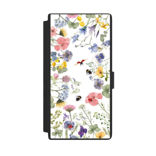 Samsung Galaxy S24 Ultra NIVOflip Bunte Frühlingsblumen und Bienen