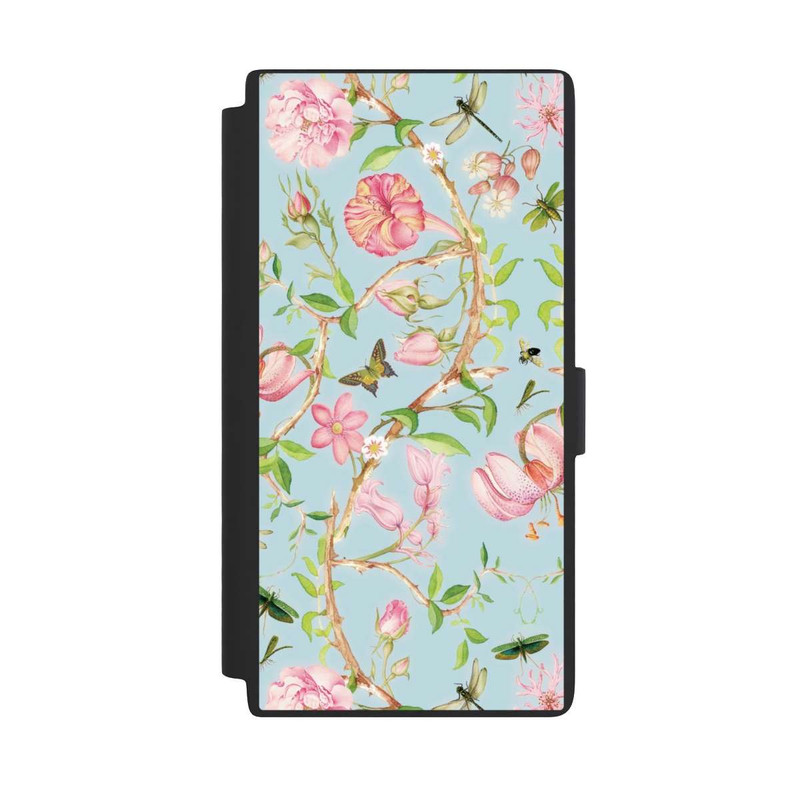 Galaxy S24 Ultra NIVOflip Vintage botanische Blumen in blau
