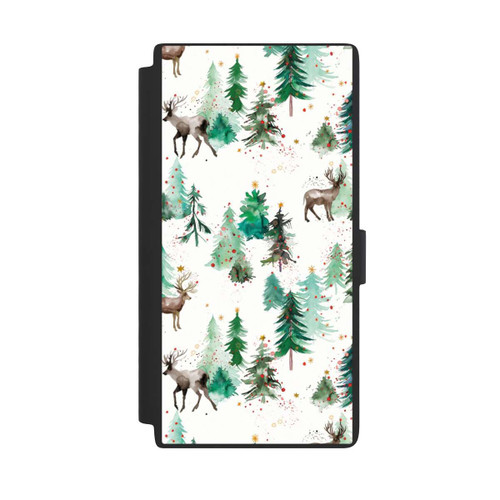 Samsung Galaxy S24 Ultra NIVOflip Hirsche und Winterweihnachtsbäume