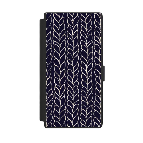 Samsung Galaxy S24 Ultra NIVOflip gezeichnete Wollzöpfe Marine
