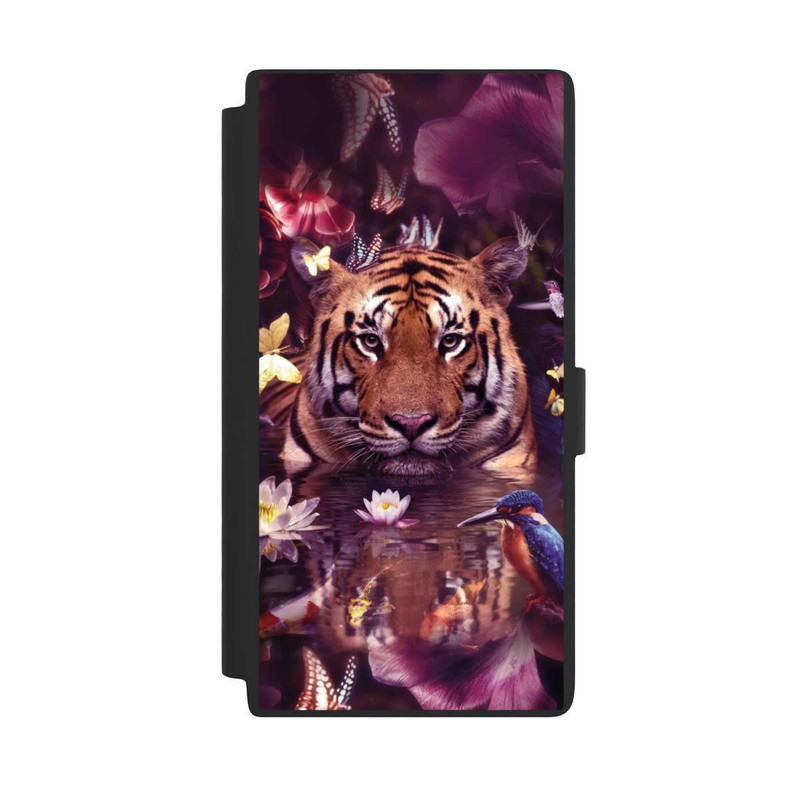 Galaxy S24 Ultra NIVOflip Tiger Blumenrahmen