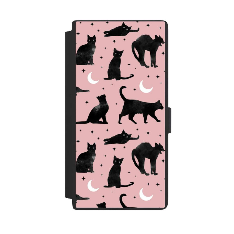 Galaxy S24 Ultra NIVOflip Lune & Chats Fond Rose
