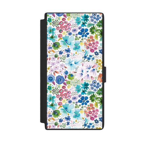 Samsung Galaxy S24 Ultra NIVOflip Kunstvolle kleine Frühlingsblumen blau