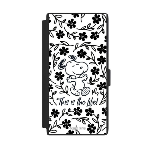 Samsung Galaxy S24 Ultra NIVOflip Snoopy schwarz und weiß This Is The Life