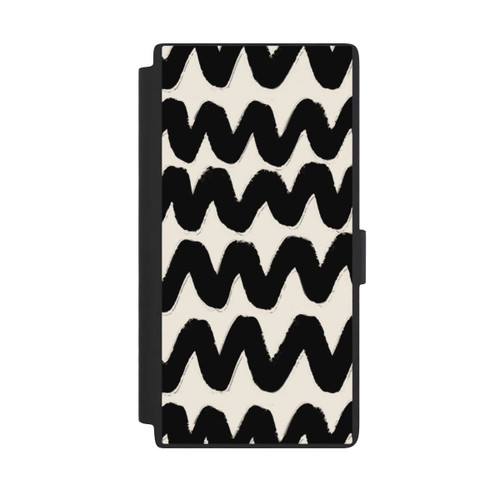Samsung Galaxy S24 Ultra NIVOflip Vagues Noires Pattern