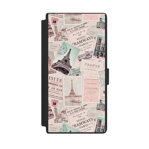 Samsung Galaxy S24 Ultra NIVOflip Vintage Paris Postcards Pattern