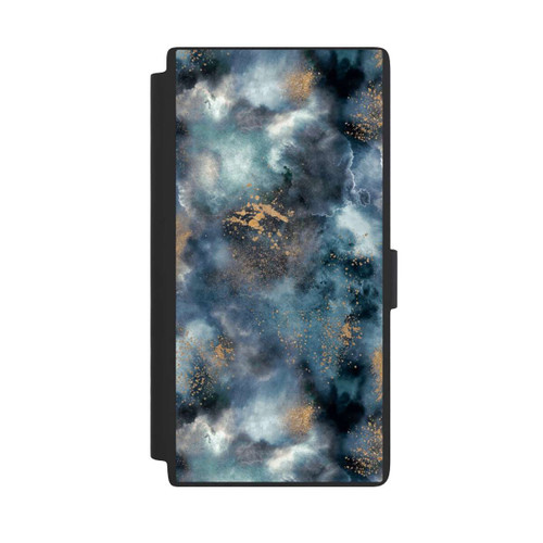Samsung Galaxy S24 Ultra NIVOflip Smoky Marble Watercolor Navy