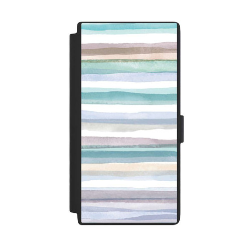 Samsung Galaxy S24 Ultra NIVOflip Pastellfarbene Streifen Blau