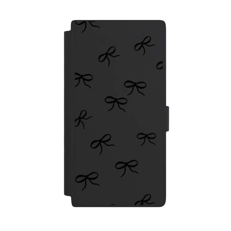 Galaxy S24 Ultra NIVOflip Schleifen Muster Schwarz Transparent