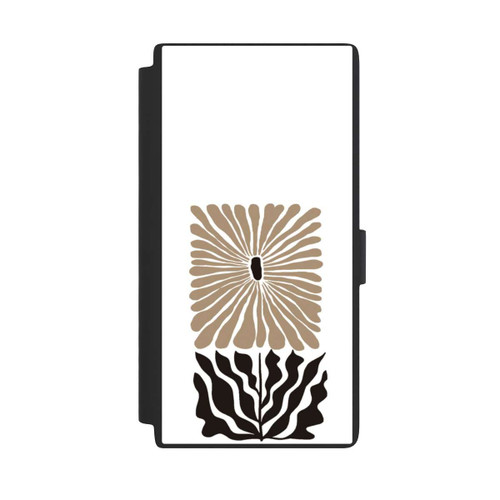 Samsung Galaxy S24 Ultra NIVOflip Eckige Blume Dunkelbraun