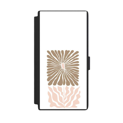 Samsung Galaxy S24 Ultra NIVOflip Eckige Blume Hellbraun