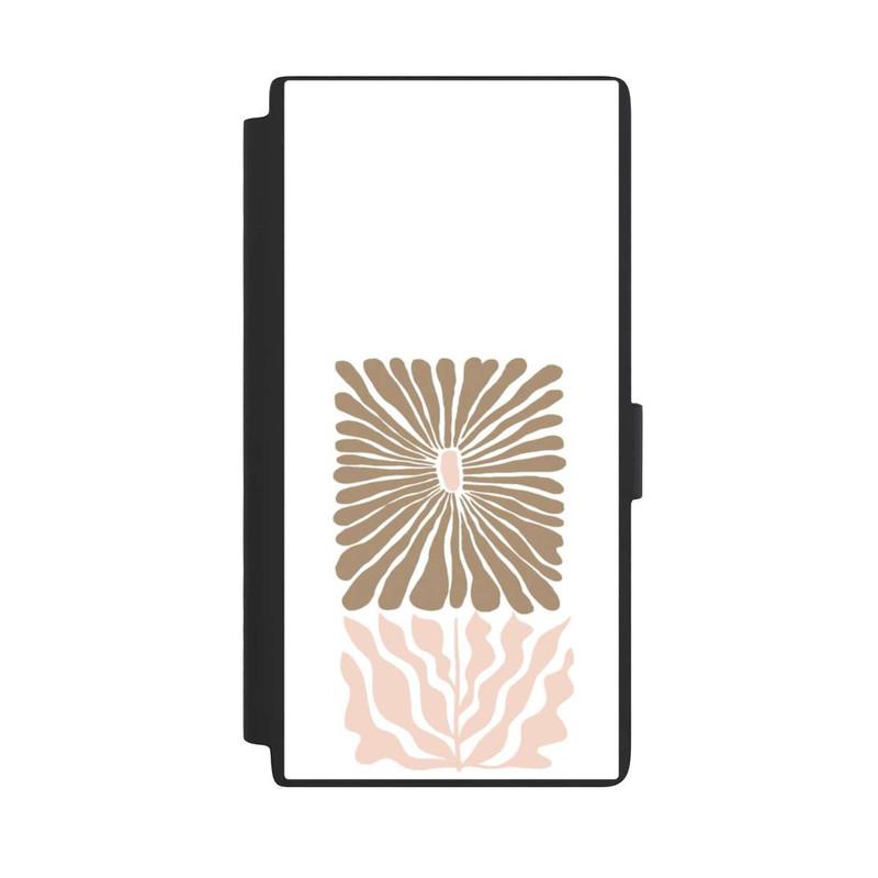 Galaxy S24 Ultra NIVOflip Fleur Boho Caramel sur Blanc