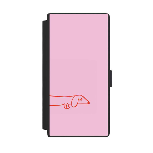 Samsung Galaxy S24 Ultra NIVOflip Dachshund Illustration Pink