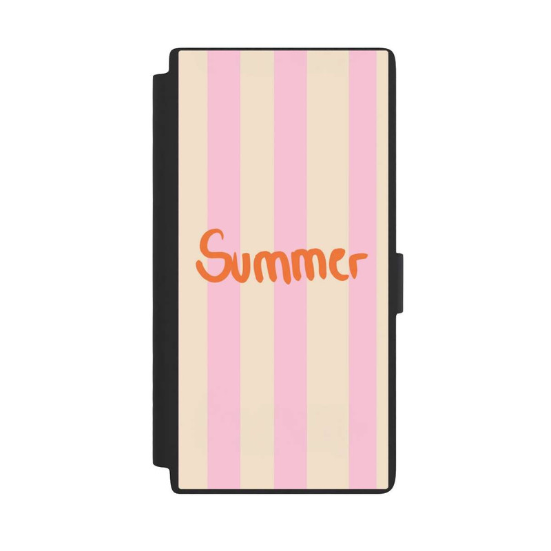 Galaxy S24 Ultra NIVOflip Summer- Rosa und Orange Streifen Hintergrund