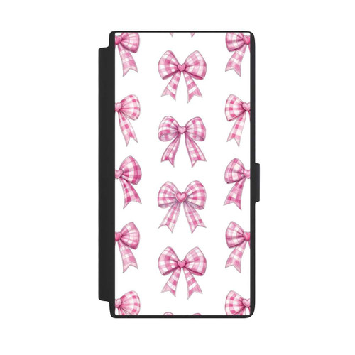 Samsung Galaxy S24 Ultra NIVOflip Pink Gingham Hearts and Bows