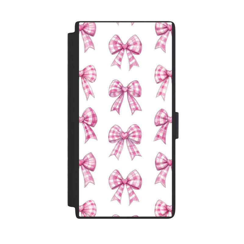 Galaxy S24 Ultra NIVOflip Pink Gingham Hearts and Bows