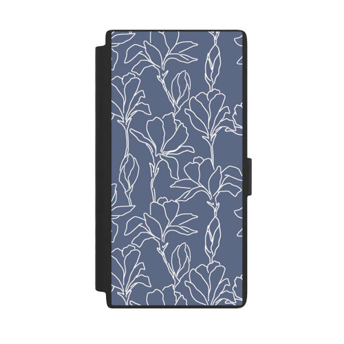 Samsung Galaxy S24 Ultra NIVOflip Flower Silhouettes on Blue